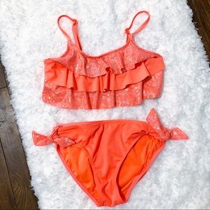 SOLD Justice Swim! Girl’s 2 Piece Swimsuit Neon